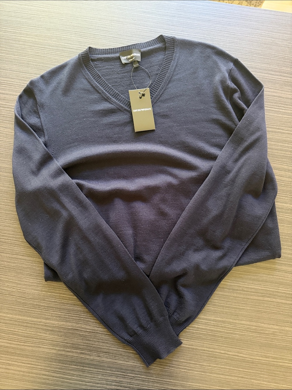 Emporio Armani Men's Dark Navy V-Neck Sweater